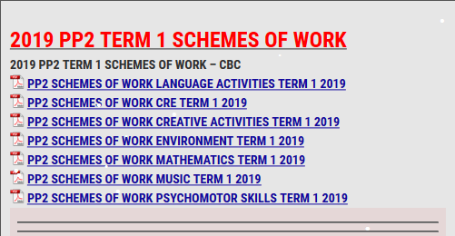 2019 PP2 TERM 1 SCHEMES OF WORK - KCSE REVISION
