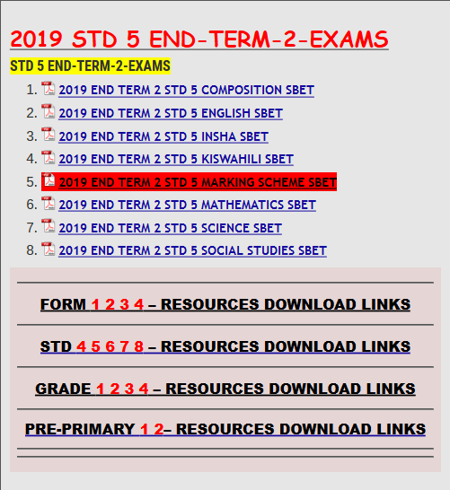 2019 STD 5 TERM-2-EXAMS