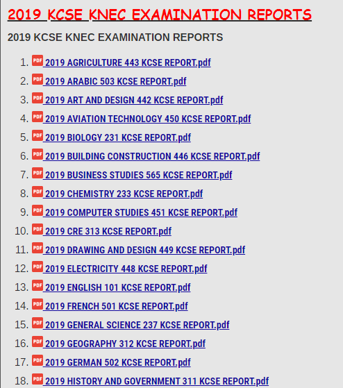 FREE 1996-2023 KCSE KNEC PASTPAPERS » KCSE REVISION